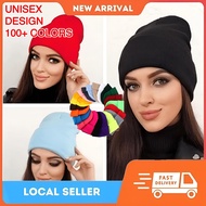 (100+ COLORS) CosplayKing Funky Beanie Hat Casual Plain No Logo Beanie Hat Unisex Warming Topi Hip H