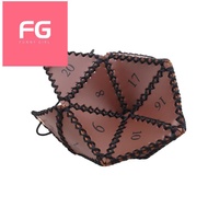 Polyhedral Dice Pouch for , Game, DND Dice Bag, Brown