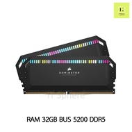 Ram Corsair Dominator 32GB Bus 5200 DDR5 สีดำ แรม black PLATINUM RGB 16x2 GB 6000MHz CL36 CMT32GX5M2E6000C40