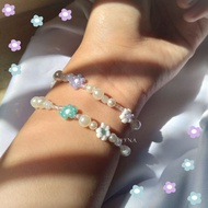 Daisy Series 2 : daisy and pearl bracelets / daisy bead bracelets / bestie bracelets