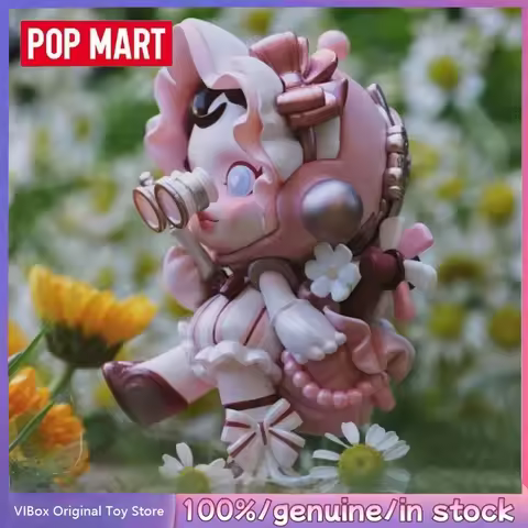 Genuine POPMART Finding Mokoko Series Blind Box Cute Skullpanda Molly Labubu Hirono Crybaby Desktop 