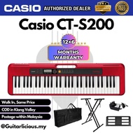 CASIO CT-S200RD 61-Keys Casiotone Portable Keyboard, Bundle Set RED (CTS200 / CTS 200 / CT  S 200 / 