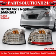 VLAND TOYOTA VIOS NCP93 2008-2013 BELTA DUGONG LED TAIL LAMP LIGHT LAMPU BELAKANG - ALBINO WHITE