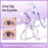 【Clamp-Free Design for Zero Pinching】BQI Eyelash Curler Portable Wide-Angle Lasting Curl Waterproof 