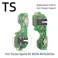 Fast Charging Board For Tecno Spark 8C KG5k KG5j KG5n USB Dock Charger Port Plug Headphone Audio Jac
