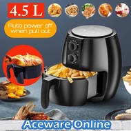 4.5L Kitchen Air Fryer Household Large Capacity Electric Air Fryer For Home Restaurant Cooking Kitchen Accessories Kuali elektrik