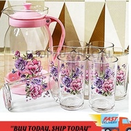 9in1 jug and glass set  high quality cawan kaca murah gelas jus sir jug