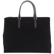 Anya Anya Hindmarch黑色麂皮/皮革手提包，型號 0763，成色極佳（二手）