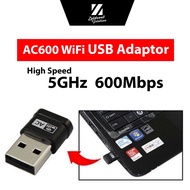 600Mbps Wireless USB Adapter Wifi Dual Band 2.4GHz + 5GHz Wifi Adapter PC Laptop