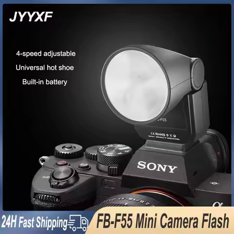 JYYXF FB-F55 Mini Camera Flash Ultra-light Speedlite Photograph Video Light for Sony Canon Nikon Fuj