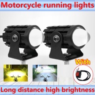 Motorcycle LED Light White+Yellow Spot Light Waterproof Universal Fit for Motorcycle Led Spotlight