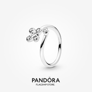 Cincin Pandora Cincin Perak Cincin Perak Bunga Empat Kelopak Cincin