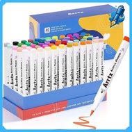 Arrtx 60-color acrylic paint pens, acrylic marker tips, paint marker materials, fabric marker paint pens, and waterproof art markers for rock painting DIY craft creation.