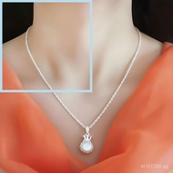 Pure Silver Necklace Choker999Simple Genuine Round Bead Genuine Sterling Silver Collarbone Chain Ver