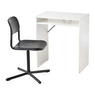 TORALD/SMÄLLEN 書桌及椅子, 白色/黑色, 65 x 40 公分