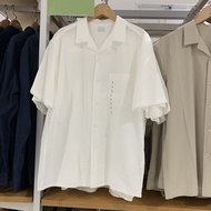 original UNIQLO Japanese Single Mens Womens Clothing 25 Summer Modal Cotton Blended Open Collar Shir