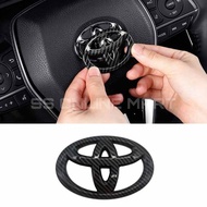 1PCS Toyota Steering Wheel Emblem Logo Carbon For Toyota steering stereng vios Avanza camry caldina 