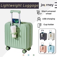 18 inci Bagasi ABS+PC dengan Cawan beg bagasi murah bagasi mini murah 4 Roda 360 Putaran bagasi beg 