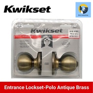 Kwikset Entrance Lockset POLO US 5 Antique Brass Keyed Entry Certified Security Door Knob
