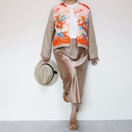 KIMONO CREW NECK JACKET - 以復古和服製成的獨一無二圓領外套