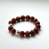 【印度傳說許願石】金砂石鍍銀手鏈 機遇避邪安神定驚 聚財