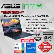 #AZ358 Used Asus ZENBOOK UX425JA Performance Ultrabook i7-1065G7 16GBD4 512GB SSD intel IRIS graphic