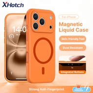 XHotch Liquid Silicone Magnetic Phone Case For iPhone 17 16 15 14 13 Pro Max With Plush Protection I