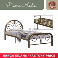 BASE TEBAL Single Bed Frame / Antique Cold Rolled Metal Bed / Bedroom Furniture / Katil Single / Kat