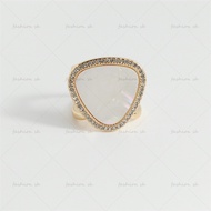 Simple retro triangular pearl scarf button ring alloy brooch accessories   M40338