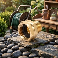 【new2】Brass Garden Hose Adapter: 34 GHT Female to 12 NPT Male Connector