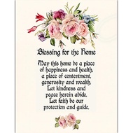 Bible Verses Prints Christian Wall Art Posters Peony Flowers Blessed Quotes Picture Canvas Painting 
