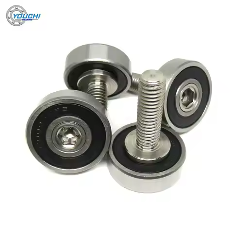 1pcs OD 26mm Screw Roller Bearings With Stainelss Steel M8 Thread JS600026-8C2L25M8 Door Window Meta