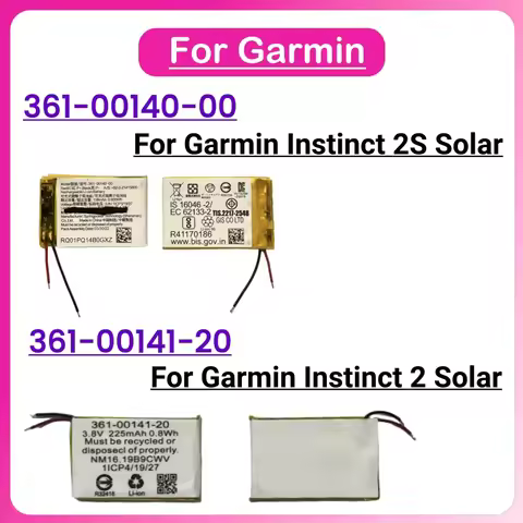 Replacement Sports Watch Battery For Garmin Instinct 2 2S Solar 361-00140-00 361-00141-20 225mAh +To