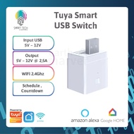 SMART TECH Tuya Smart USB Adaptor Switch 5V WiFi Mini USB Adaptor Works with Alexa Hey Google for Ho