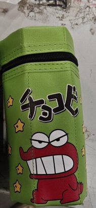 Crayon Shinchan Cartoon Hexagonal Pencil Case Crocodile Hunter Biscuit Box Stationery Bag Student St