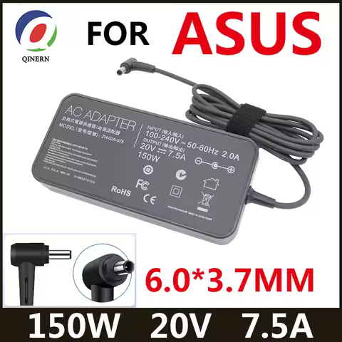 20V 7.5A 150W 6.0*3.7mm Charger AC Notebook laptop adapter For ASUS Rog FX95D VX60G TUF Gaming A15 F