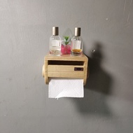 Aesthetic toilet Tissue Roll Holder Wall Mount Premium Alder Wood