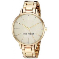 🇺🇸Original Nine West Crystal Accented Gold Watch NW/2098CHGB