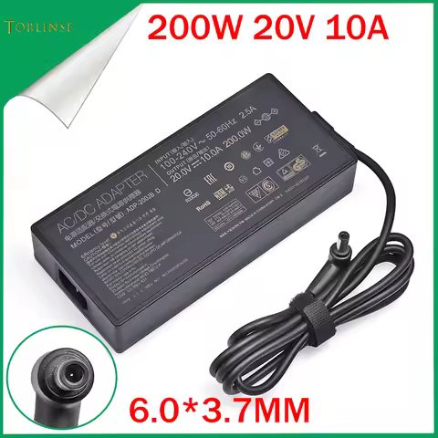 20V 10A 200W 6.0*3.7MM ADP-200JB D Laptop Adapter Charger For Asus TUF A17 FA706QM FA506QR ROG Zephy