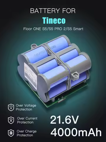 Vacuum Cleaner Battery 21.6V，Replacement Battery, For Tineco Floor ONE S5 PRO 2/S5 Smart/Steam Floor