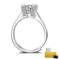 [with Gra Certificate] Classic Moissanite H Letters Ring S925 Silver White Rhinestone Ring