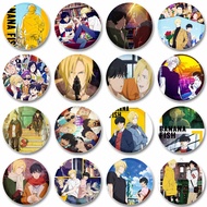 44mm Anime Banana Fish Acrylic Button Pins Cartoon Ash Lynx Eiji Okumura Epoxy Badges Handmade Comic Figure Brooches Pin