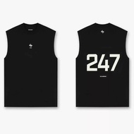 Classic 247 digital printed men's sleeveless 250GSM high-quality cotton sports vest
