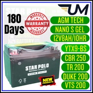 YTX9A-BS MOTORCYCLE NANO GEL BATTERY YTX9A CBR250 KTM390 DUKE200 DUKE GSF400 NINJA250 Z250 250SL SYM