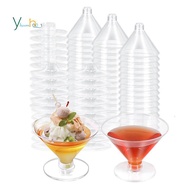 80 Pack Plastic  Glasses Disposable Cocktail Glasses 5 Oz  Plastic Cocktail Glasses,Ice Cream Desser