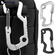 QUENNA 10PCS Multi-Functional EDC Snap Hook Stainless Steel D-Ring Carabiner with Bottle Opener and 