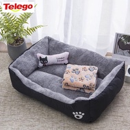 Pet cat and dog bed washable pet bed large size dog bed soft dog kennel bed cotton cat bed with bone bed