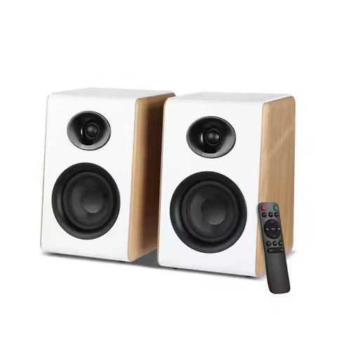 AIYIMA S600 4 Inch Active BT 5.3 Bookshelf Speakers 100W Hifi Speakers For Home Theater Fibre, ARC, 