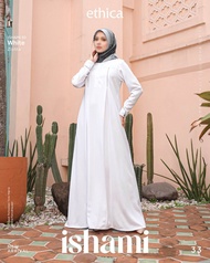 Gamis ETHICA Ishami 33 Black White/Gamis Ethica Terbaru