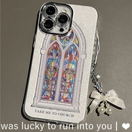 Casing iPhone 11 13 14 15 16 Pro Max หน้าต่าง Art สุดหรู กันกระแทก Case For iPhone 13PM,16PM,15PM,14